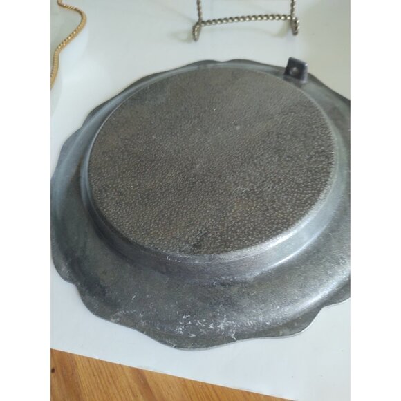 Vintage Pewter Hanging Plate Don Quijote and Sancho Panza 1960's 8 3/4" - Picture 5 of 8